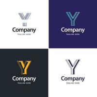 brief y groot logo pak ontwerp creatief modern logos ontwerp voor uw bedrijf vector