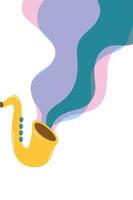 saxofoon muziekinstrument geïsoleerde pictogram vector