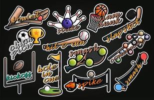 sport vector sticker set