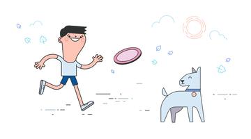 frisbee hond vector