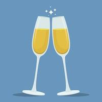 champagne toast glazen vector ontwerp illustratie