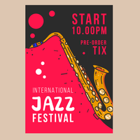 jazz festival poster vector