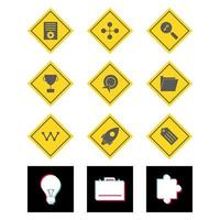 icon set van zoekmachineoptimalisatie voor persoonlijk en commercieel gebruik ... vector