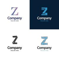 brief z groot logo pak ontwerp creatief modern logos ontwerp voor uw bedrijf vector