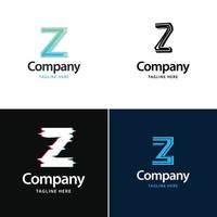 brief z groot logo pak ontwerp creatief modern logos ontwerp voor uw bedrijf vector