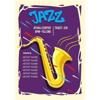 jazz concert poster vector