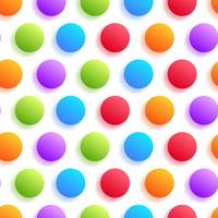realistische kleurrijke cirkel met schaduw naadloos patroon vector