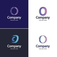 brief O groot logo pak ontwerp creatief modern logos ontwerp voor uw bedrijf vector