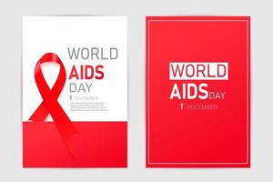 hiv bewustzijn rood lint. wereld aids dag concept. moderne vectorillustratie vector