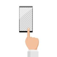 vinger aanraken smartphone illustratie vector