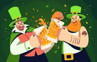 grote broers juichen voor st. Patrick's dag vector