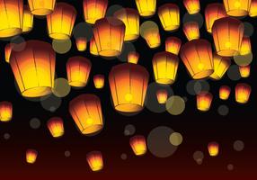 Sky Lantern Festival vector