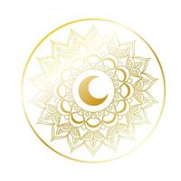 gouden mandala ramadan kareem decoratie vector