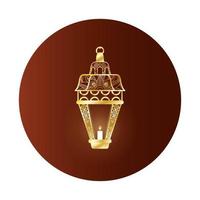 gouden lamp ramadan kareem decoratie vector