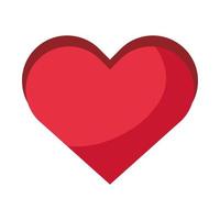 hart liefde romantische geïsoleerde pictogram vector
