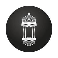 lamp ramadan kareem decoratie pictogram vector