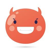 emoji gezicht duivel grappig karakter vector