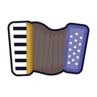 accordeon instrument muzikale vlakke stijlicoon vector