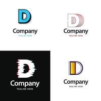 brief d groot logo pak ontwerp creatief modern logos ontwerp voor uw bedrijf vector