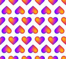 naadloze regenboog realistische hart patroon vector
