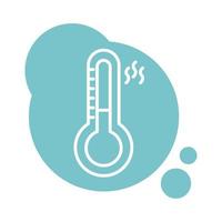 thermometer temperatuurmaat blok stijl vector