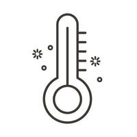 thermometer voor het meten van temperatuurpictogram vector