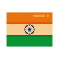 onafhankelijkheidsdag india viering vlag platte stijlicoon vector