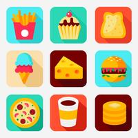 Voedsel App iconen Vector