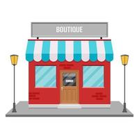 storefront vector ontwerp illustratie geïsoleerd op een witte achtergrond