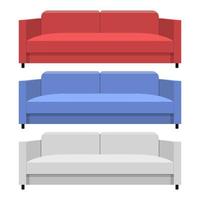 sofa vectorillustratie ontwerp geïsoleerd op een witte achtergrond vector