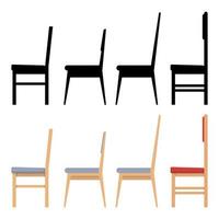 houten stoel vector ontwerp illustratie geïsoleerd op een witte achtergrond