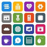 icon set van zoekmachineoptimalisatie voor persoonlijk en commercieel gebruik ... vector