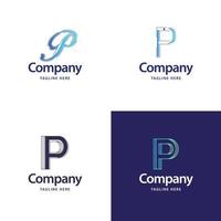 brief p groot logo pak ontwerp creatief modern logos ontwerp voor uw bedrijf vector