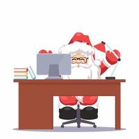 kerstman op uw bureau kerst ontwerp vector