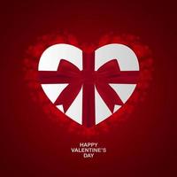 hartvorm Valentijnsdag geschenk vector