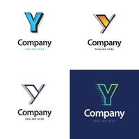 brief y groot logo pak ontwerp creatief modern logos ontwerp voor uw bedrijf vector