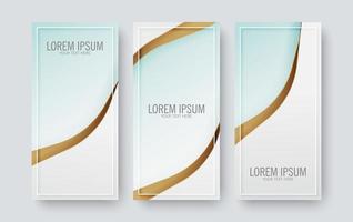 abstracte golvende verticale banner set vector