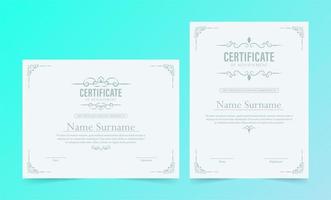 klassieke certificaatsjabloon set vector