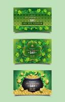 happy saint patrick's day coupon sjablonen vector