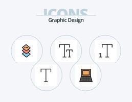 ontwerp lijn gevulde icoon pak 5 icoon ontwerp. . uitlijnen. citaten vector