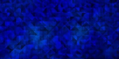 donkerblauw vector sjabloon met kristallen, driehoeken.