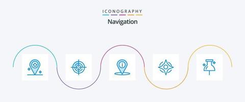 navigatie blauw 5 icoon pak inclusief . navigatie. navigatie. plaats. navigatie vector