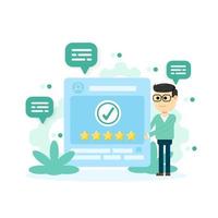 klanten review. feedback of beoordelingsconcept. vector