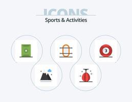 sport- en activiteiten vlak icoon pak 5 icoon ontwerp. fysiek. bemanning. snelheid. stadion. sport vector