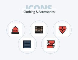 kleding en accessoires lijn gevulde icoon pak 5 icoon ontwerp. dragen. korting. top hoed. kleding. wasserij vector