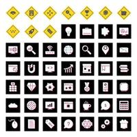 icon set van zoekmachineoptimalisatie voor persoonlijk en commercieel gebruik ... vector