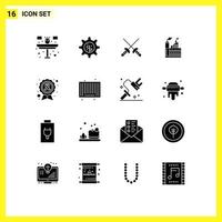 voorraad vector icoon pak van 16 lijn tekens en symbolen voor lint bewustzijn lint sabel rook bouw bewerkbare vector ontwerp elementen