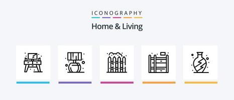 huis en leven lijn 5 icoon pak inclusief . leven. leven. huis. leven. creatief pictogrammen ontwerp vector