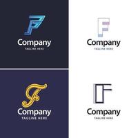 brief f groot logo pak ontwerp creatief modern logos ontwerp voor uw bedrijf vector