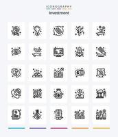 creatief investering 25 schets icoon pak zo net zo geld. dollar. dollar. winst. verdiensten vector